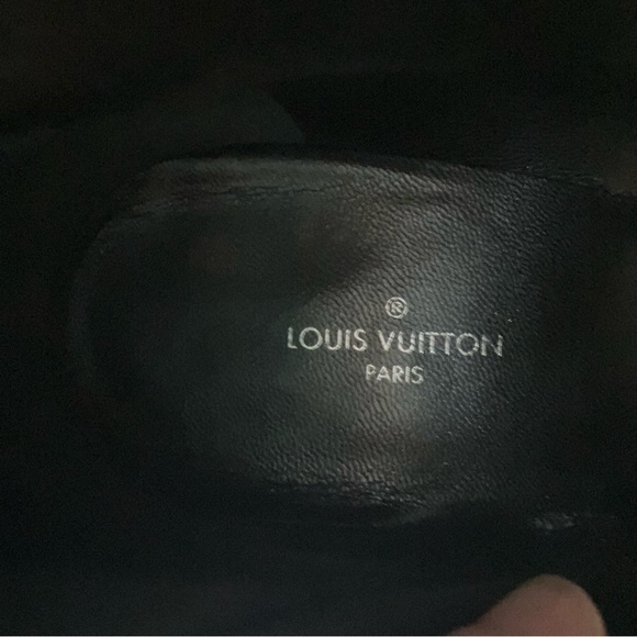 Louis Vuitton Black Leather LV Logo Janet Ankle Buckle Heeled Boots size 38 - Picture 15 of 15